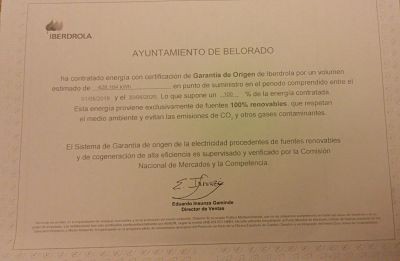 Energ&iacute;a el&eacute;ctrica municipal de origen renovable